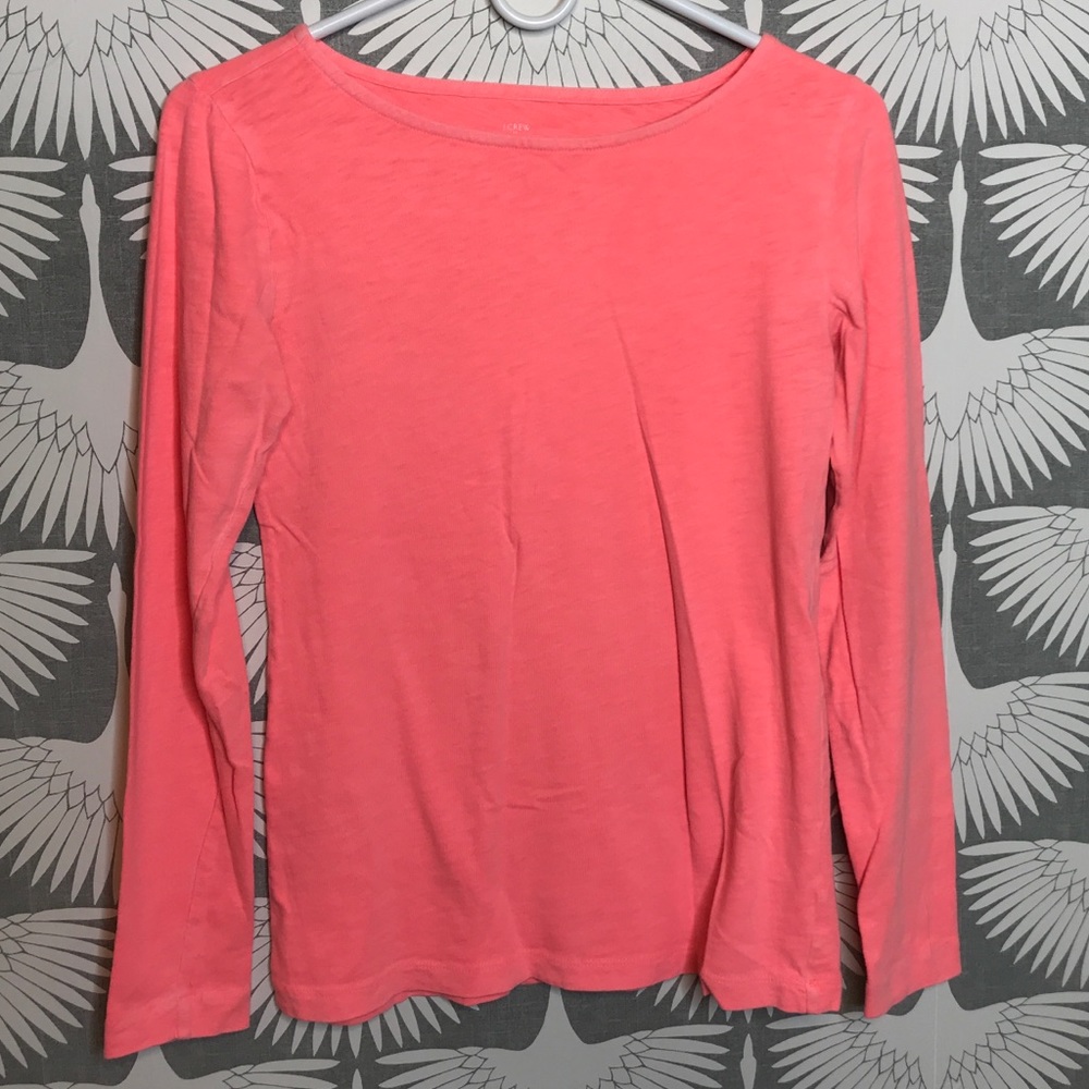 JCrew Merchantile Papaya LongSleeve Artist T